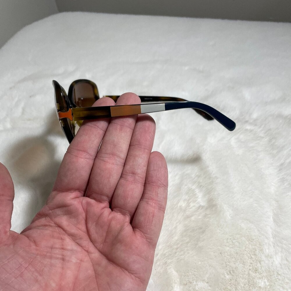 Tory Burch Color Block Tortoise Shell Bug Eye Lar… - image 5